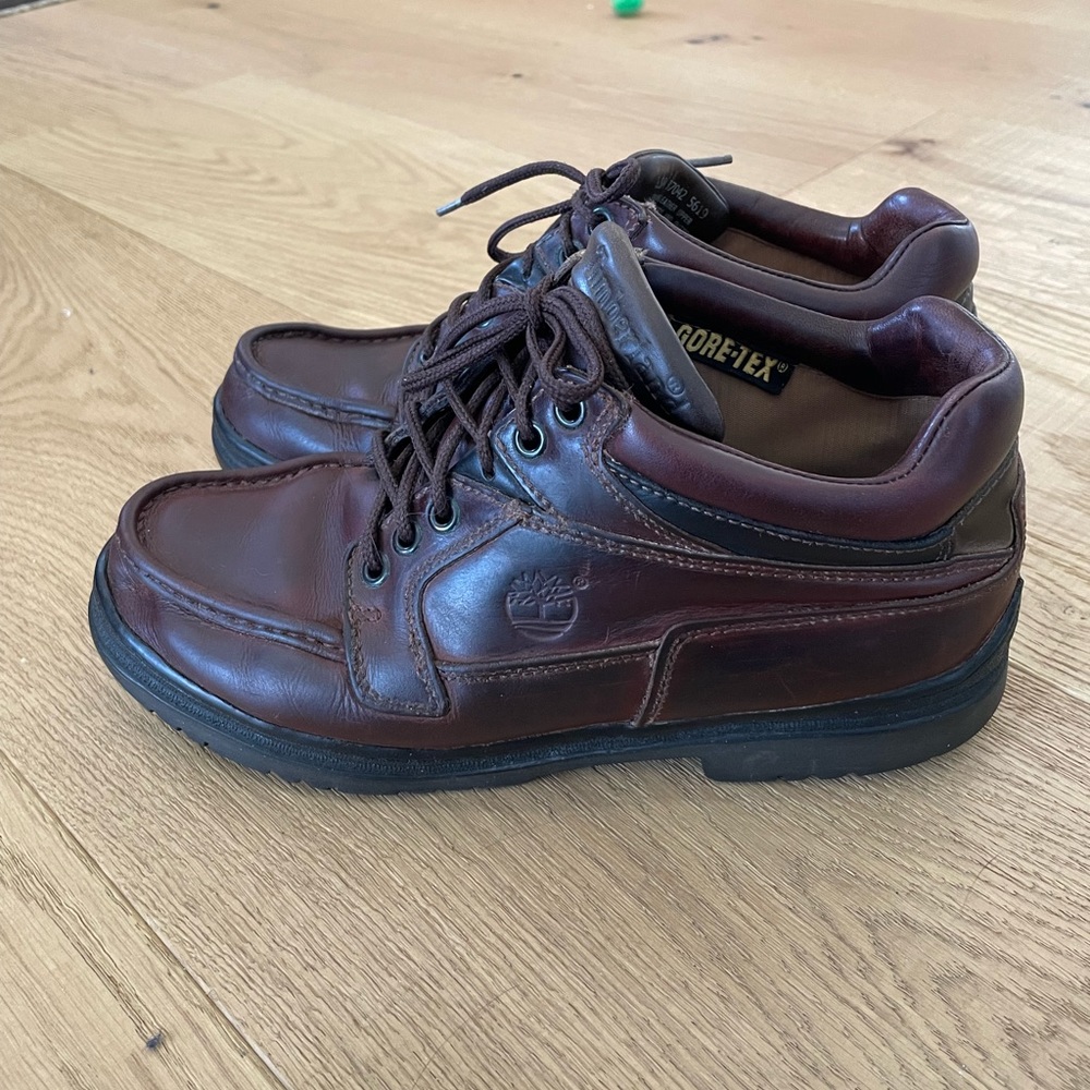 Brown Leather Timberlands Waterproof 8.5 Mens